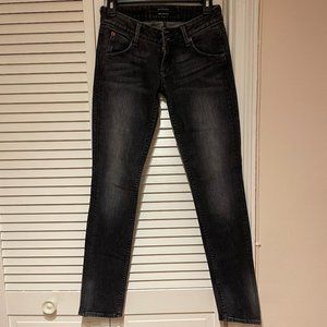 Hudson Washed Black Skinny jeans size 25